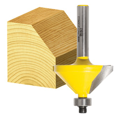 Carbitool - Chamfer Bit 32mm x 45 Chmfr TCT, 1/4 Shank W/bear | EY 916 B