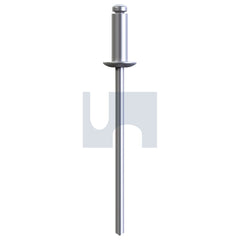 Hobsons - #43 - 73as2 - Alum 5052 Steel Zp Rivet Dome Head Open - Plain | R9P73OAS403