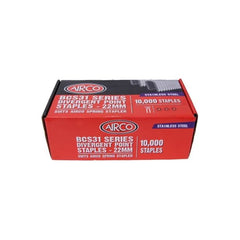 Airco -  Bcs31-22mm Ss Div. Point Staples. Box Qty: 10.000 | RB11223