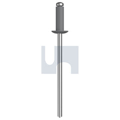 Hobsons - #44 - Bluegum 73as2 - Alum 5052 Steel Rivet Dome Head Open | RBG73OAS404