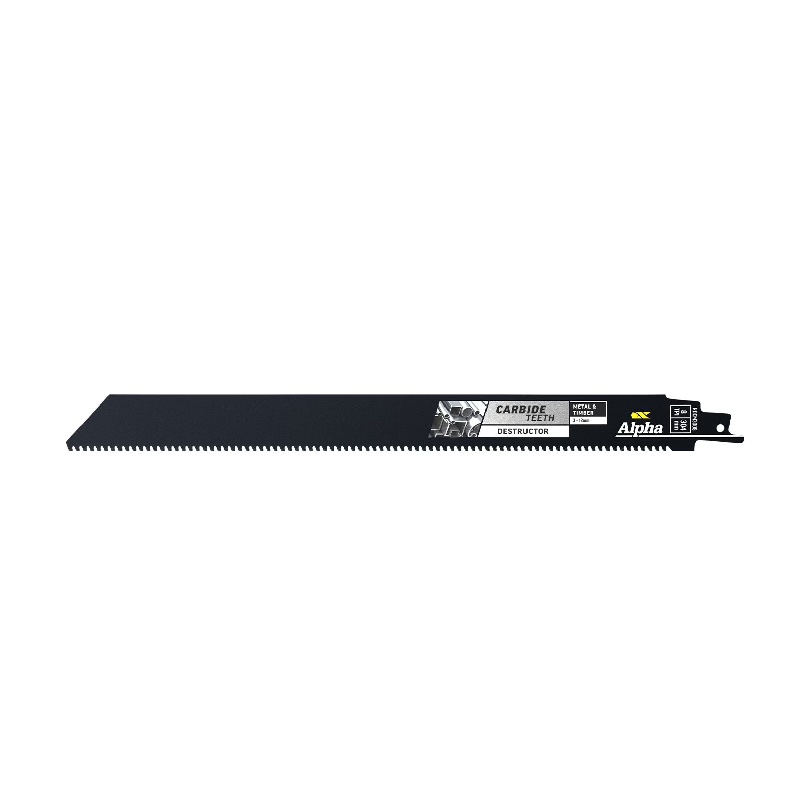 Alpha - TCT Destructor Metal & Timber Recip Blade 8 TPI 304mm