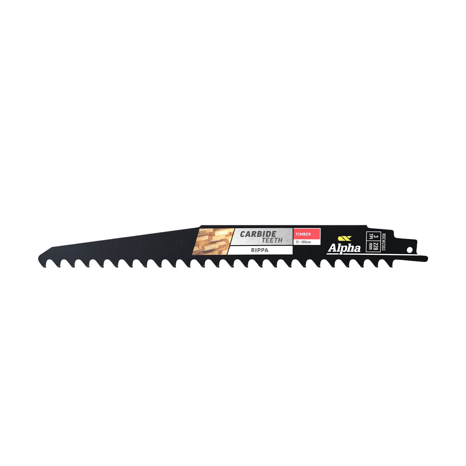 Alpha - TCT Rippa Timber Recip Blade 3 TPI 228mm