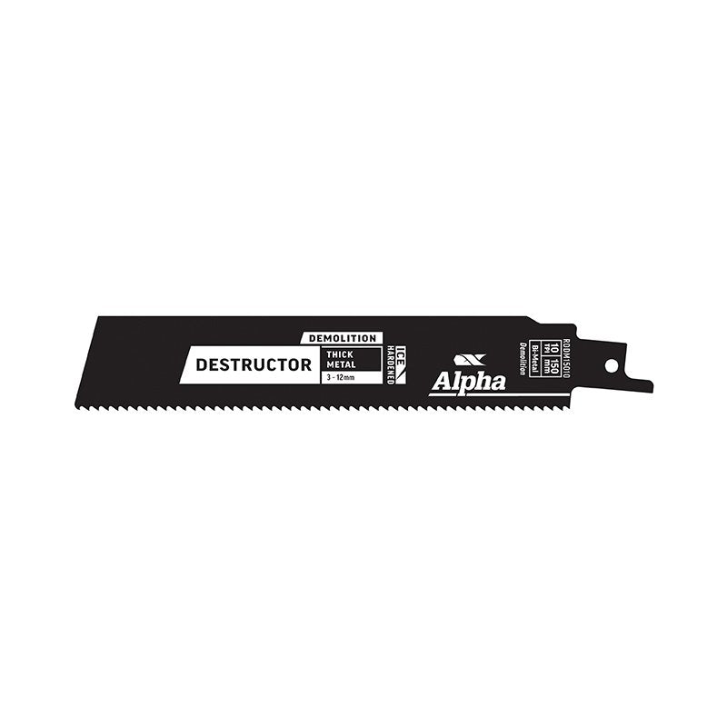 Alpha-Destructor Demolition - Metal - Recip Blade, 10 Tpi, 150Mm - 2 Pack