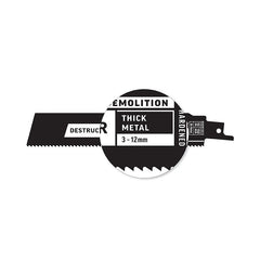 Alpha-Destructor Demolition - Metal - Recip Blade, 10 Tpi, 150Mm - 5 Pack