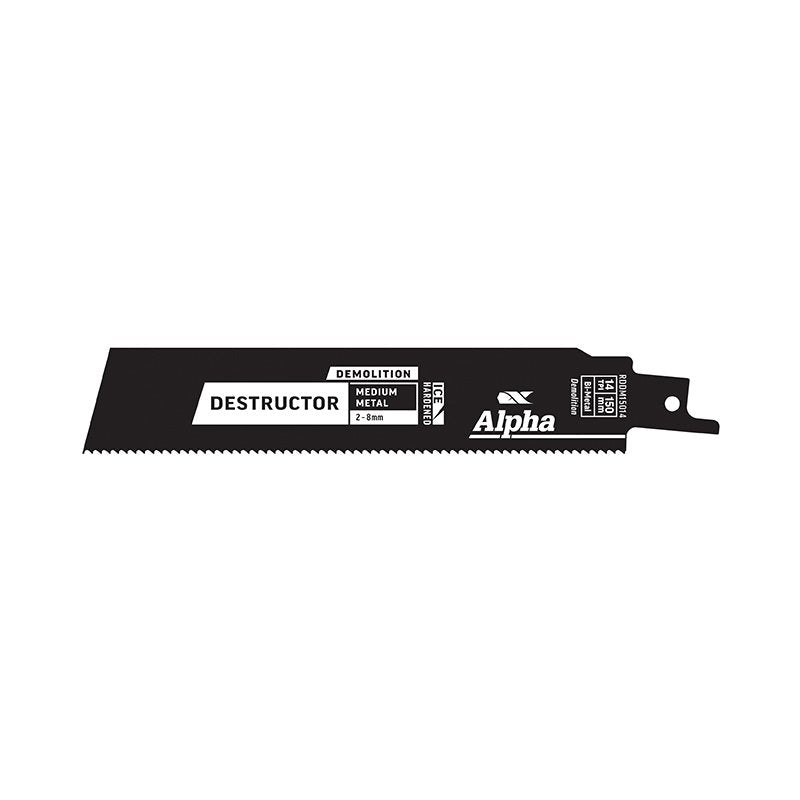 Alpha-Destructor Demolition - Metal - Recip Blade, 14 Tpi, 150Mm - 2 Pack