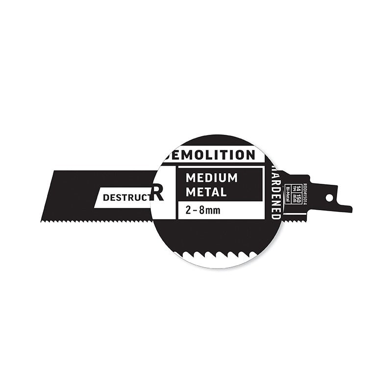 Alpha-Destructor Demolition - Metal - Recip Blade, 14 Tpi, 150Mm - 2 Pack
