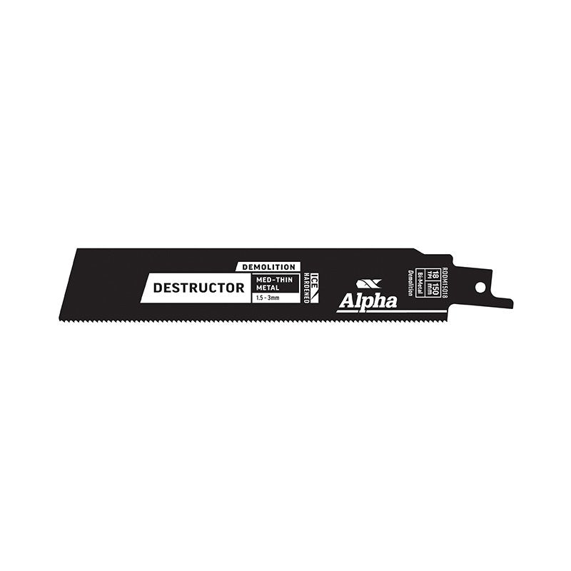 Alpha-Destructor Demolition - Metal - Recip Blade, 18 Tpi, 150Mm - 2 Pack