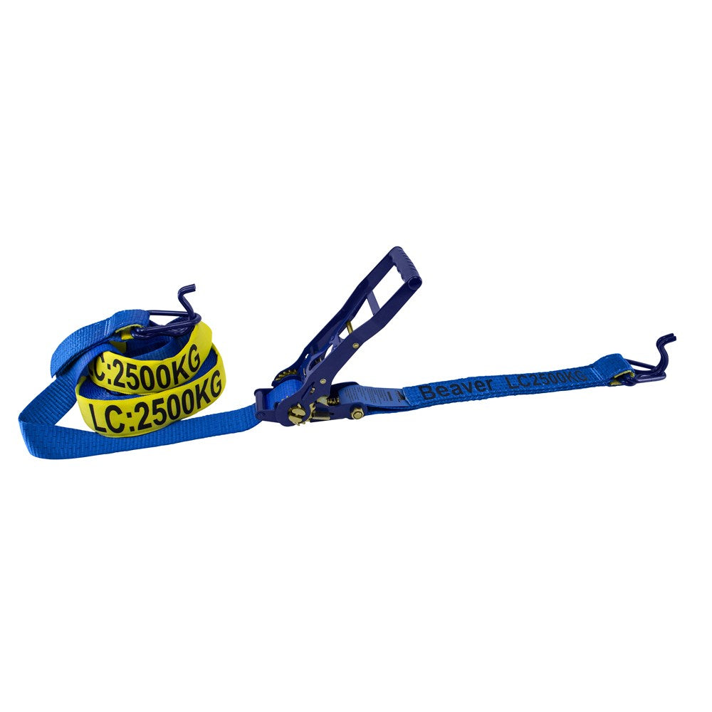 Beaver - Reversible Hand Ratchet and Strap 50mm x 9M LC 2500kg TRP | RDT055PLREV-TRP