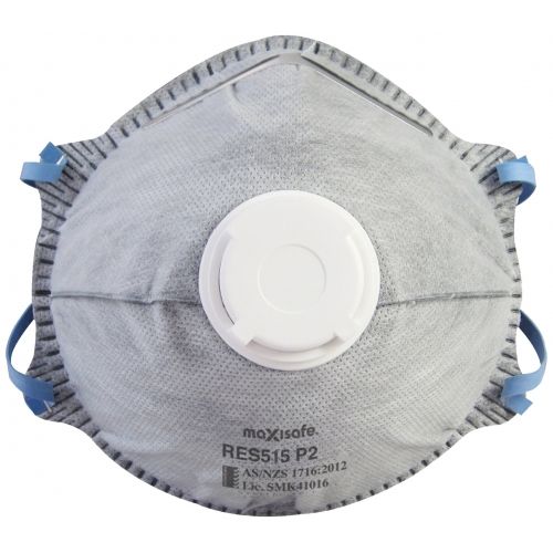 Maxisafe - Maxisafe P2 Conical Respirator With Carbon And Valve, Box 10 | RES515