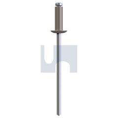 Hobsons - #55 - Gully 73as2 - Alum 5052 Steel Zp Rivet Dome Head Open | RGU73OAS505