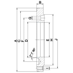 Röhm - Flange Iso 702-1 Short Taper 11 Ext-D315 | ROM1-176818