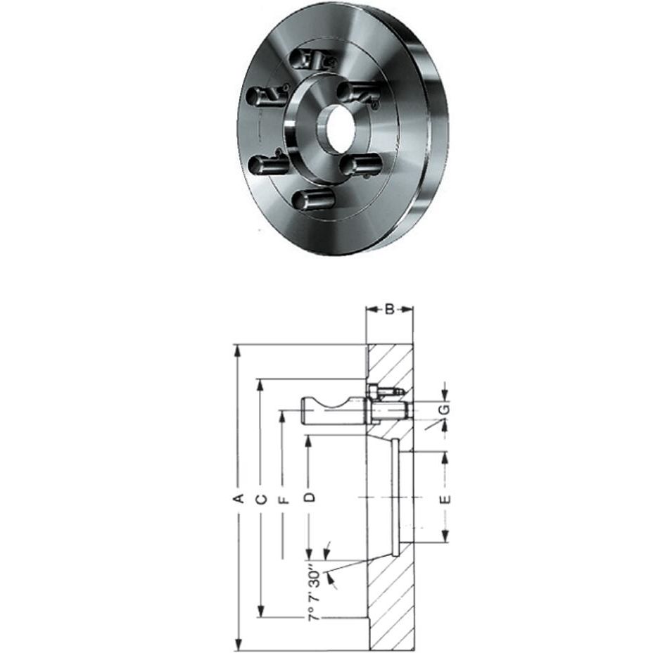 Röhm - Adaptor Plate 250  T4/55029 | ROM1-319681