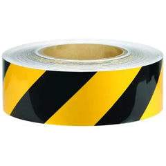 Uniform Safety Signs - 100mm x 45.7mtr - Class 2 Reflective Tape - Yellow and Black | RT9YB