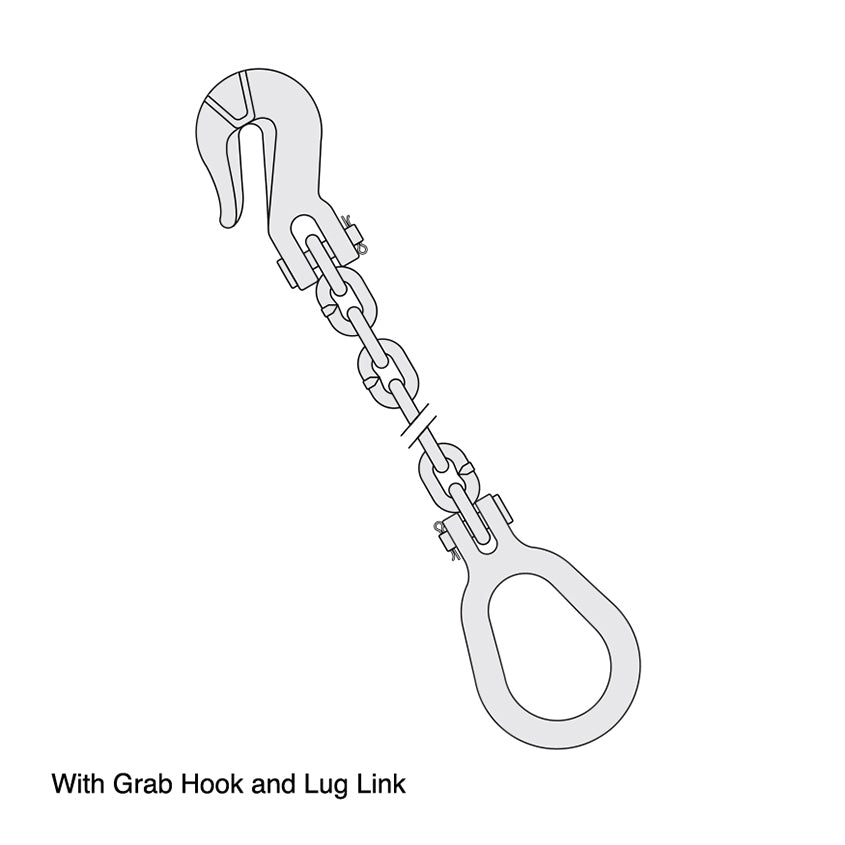 Austlift - G70 Recovery Drag Chain Kit 10mmx5M Grab Hk & Lug Link | 203410