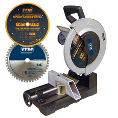 ITM - ITM S14 PRO KIT 350MM METAL CUTTING SAW, 240V, INC. 66T TCT MILD STEEL AND 110T CERMET STAINLESS STEEL BLADE | S14-PROKIT