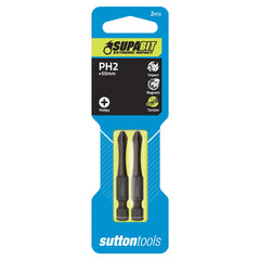 Sutton Tools - 50mm Screwdriver Bit S150 Phillips Ph2 Power 2Pk Supabit | S1500250