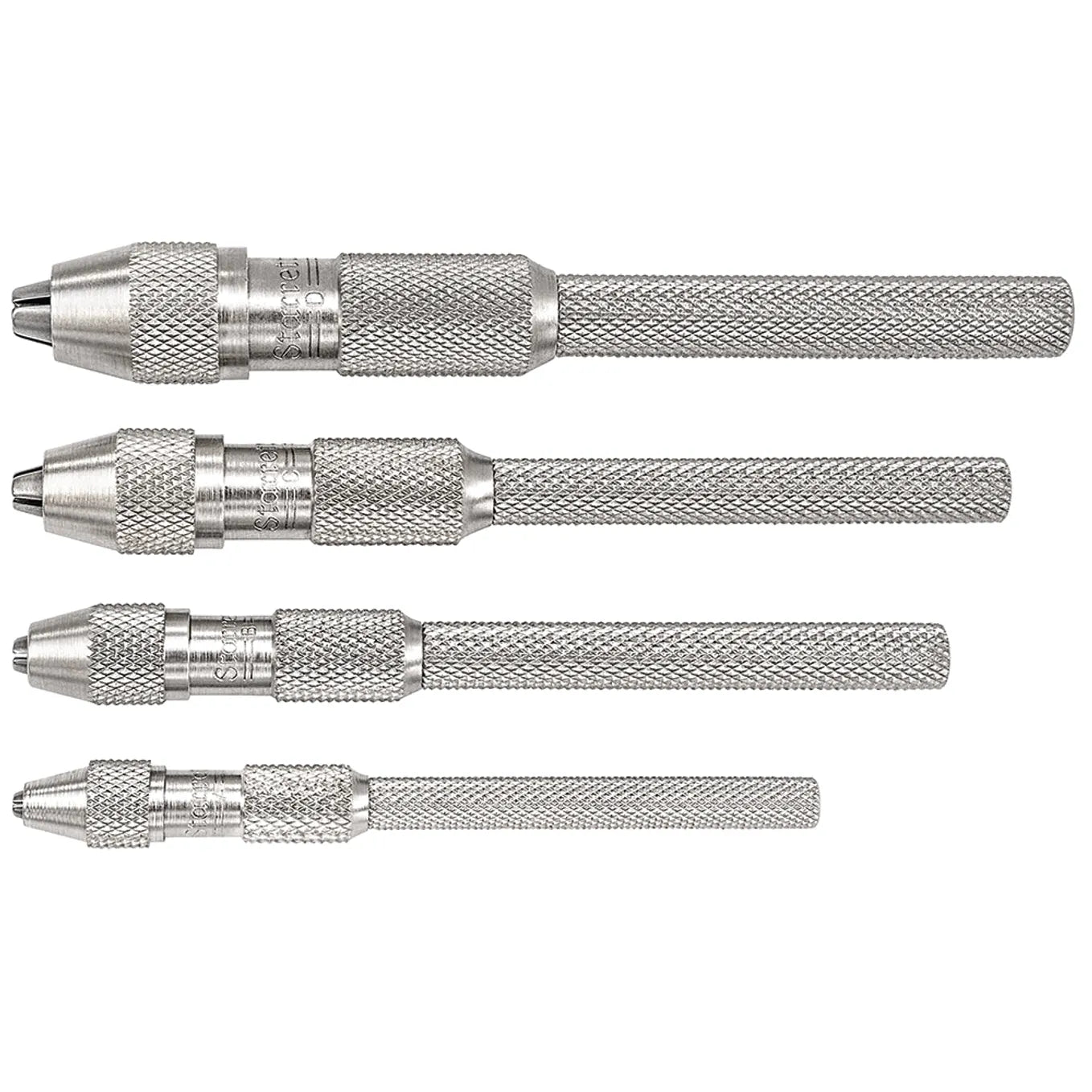 Starrett - Pin Vise Set Sizes 162A/B/C/D In Protective Vinyl Case | S162Z