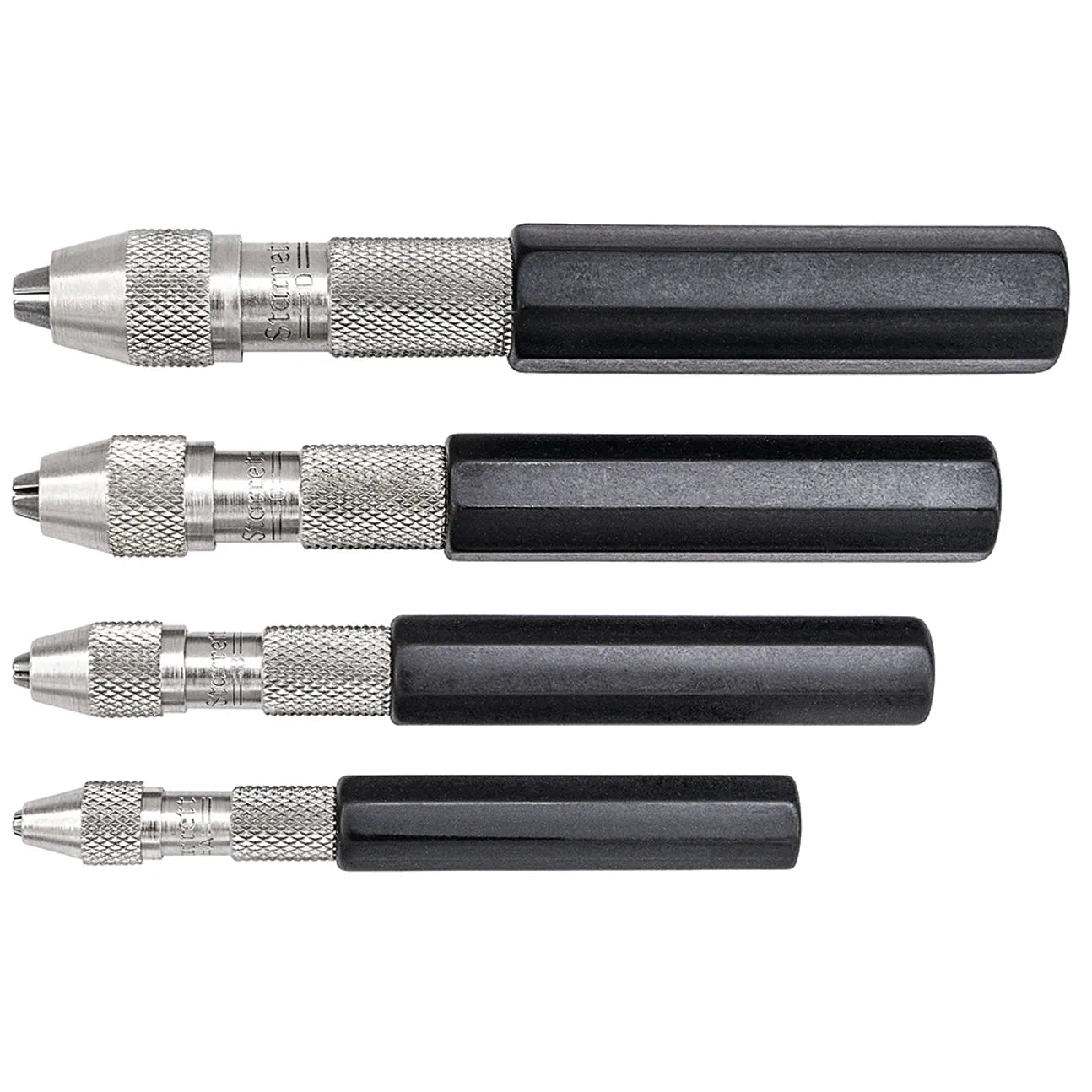 Starrett - Pin Vise Set Sizes 166A/B/C/D W/ Case | S166Z