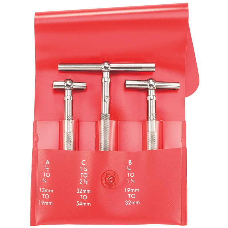 Starrett - Telescoping Gage Set: Includes 3 Nos. 229A/B/C in Case | S229FZ
