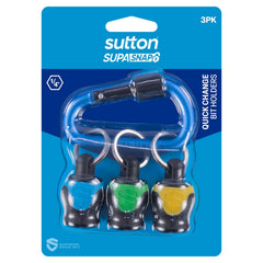 Sutton Tools - Bit Holder S239 Supasnap Quick Change Blue/green/yellow 3Pk | S239H03A