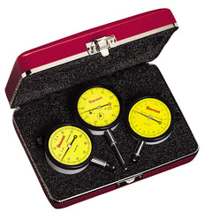 Starrett - Dial Indicator Set: (3) 25-161J 25-181J 25-881J Case | S253MZ
