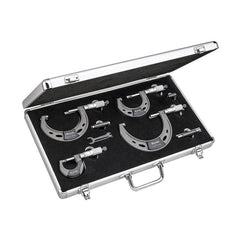 Starrett - Outside Mic Set: 0-100mm; 0.01mm Grad | S444.1MBXRLZ