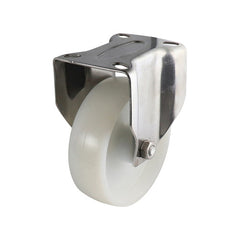 EHI - 125mm White Nylon Fixed Plate Castor Stainless Steel | S53AS48R125