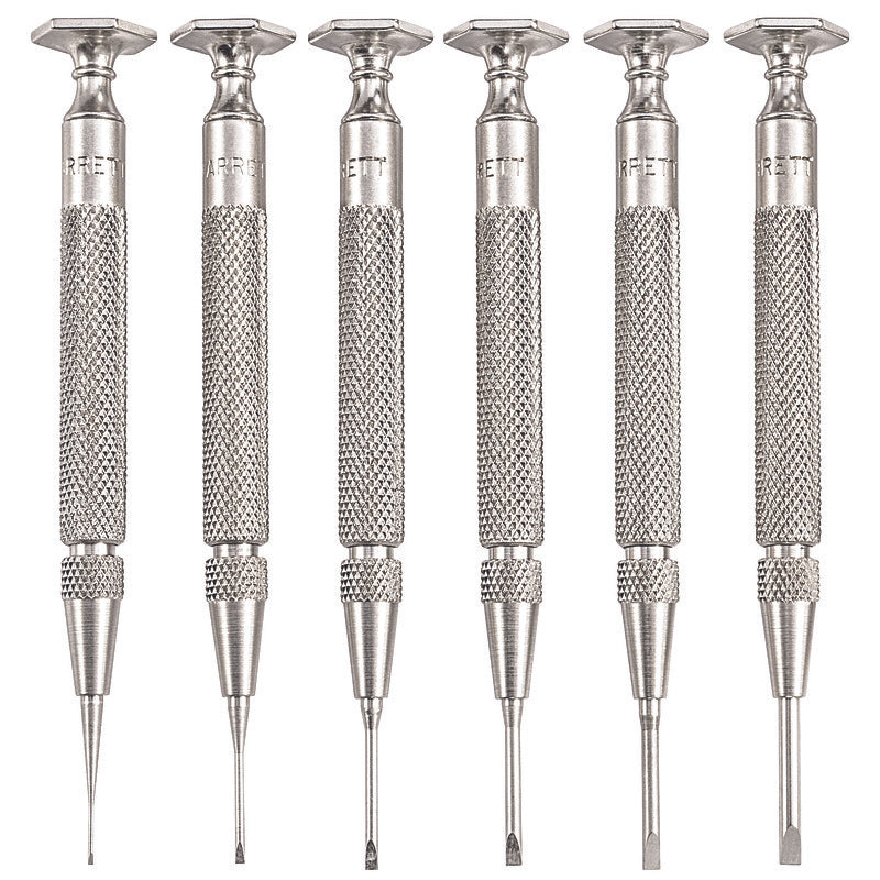 Starrett - Jewellers Screwdriver Set: (6) Nos. 555AA/A/B/C/D/E Case | S555Z-6