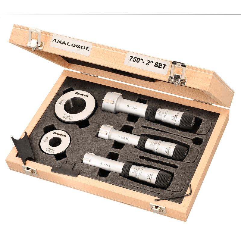 Starrett - Micrometer Set  3/4-2in 3-point Carbide Contact | S78XTEZ