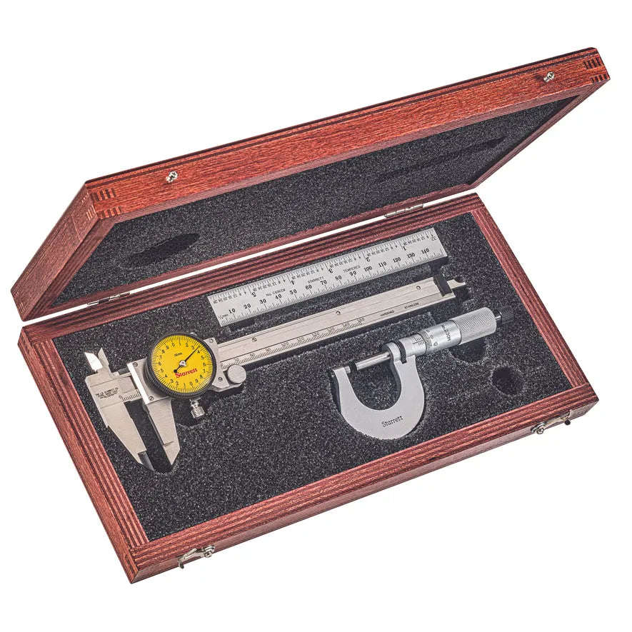 Starrett - Basic Precision Measuring Tool Set (Millimeter) in Case | S909MZ