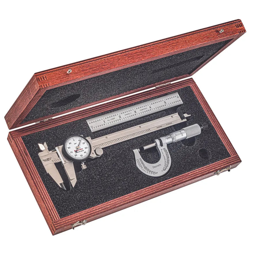 Starrett - Basic Precision Measuring Tool Set (Inch) in Case | S909Z