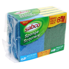 Sabco - Cellulose S/Scourers Mixed (8Pk) | SAB41182