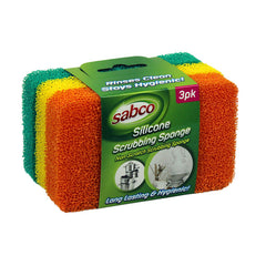 Sabco - Silicone Scrubbing Sponge 3pk | SAB41216