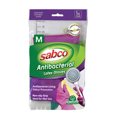 Sabco - Antibacterial Gloves 1 Pair - Medium | SAB80004
