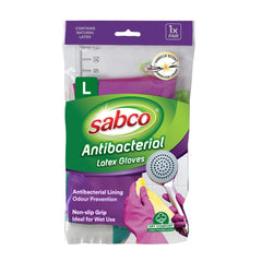 Sabco - Antibacterial Gloves 1 Pair - Large | SAB80005