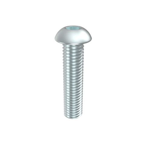 Bremick - Button Head Socket Screw Zinc UNC 5/16" x 1" (Box of 100)