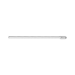 Alpha-3/8In Cylindrical Ball Nose Carbide Burr, 1/4In Shank Dia - 6In Long Single Cut