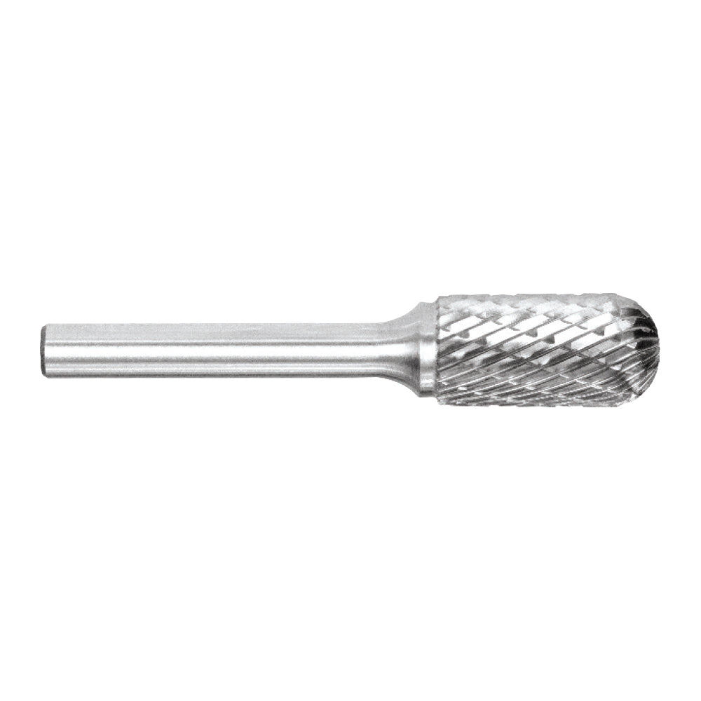Alpha-1/2In Cylindrical Ball Nose Carbide Burr | Silver Series