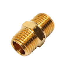 SP Air - Accessories Compressor - Nipple Hex Brass 1/4"M X 1/4"M | SCA12