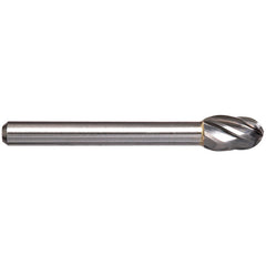 Alpha-3/8In Oval Aluminium Cut Carbide Burr
