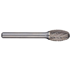 Alpha-3/8 In Oval Carbide Burr - 6 In Long, Single Cut