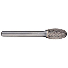 Alpha-1/2 In Oval Carbide Burr - 6 In Long, Single Cut