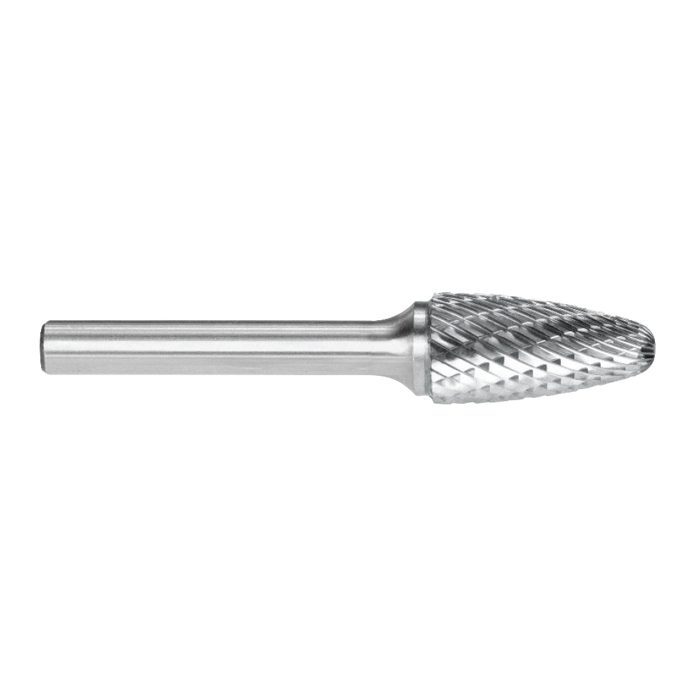 Alpha-3/8In Tree Radius Nose Carbide Burr | Silver Series