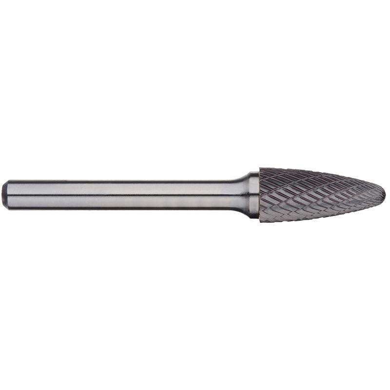 Alpha-3/8In Tree Raduis Nose Carbide Burr - 6In Long