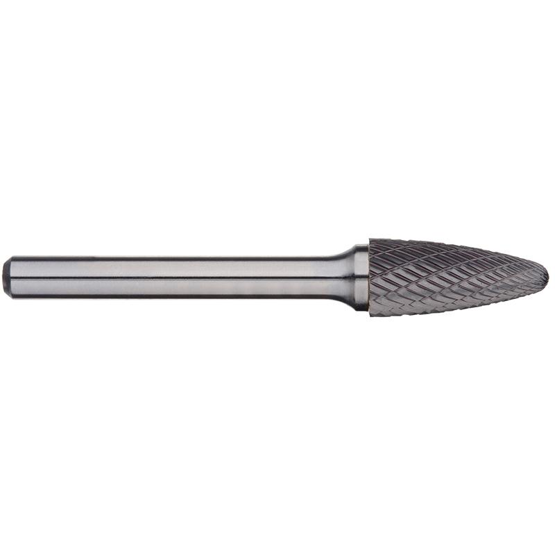 Alpha-1/2In Tree Radius Nose Carbide Burr - 6In Long