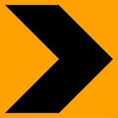 Uniform Safety Signs - 600 x 600mm - Metal - Class 1 - Reflective - Chevron | SG210