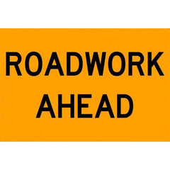 Uniform Safety Signs - 900 x 600mm - Aluminium - Class 1 - Reflective - Roadwork Ahead | SG500-ALUM