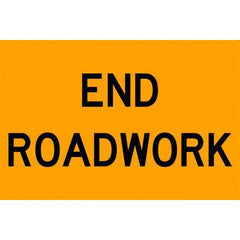 Uniform Safety Signs - 900 x 600mm - Metal - Class 1 Reflective - End Roadwork | SG501