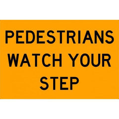 Uniform Safety Signs - 900x600mm - Aluminium - Class 1 - Pedestrians Watch Your Step | SG503-ALUM