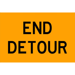 Uniform Safety Signs - 900 x 600mm - Metal - Class 1 Reflective - End Detour | SG505